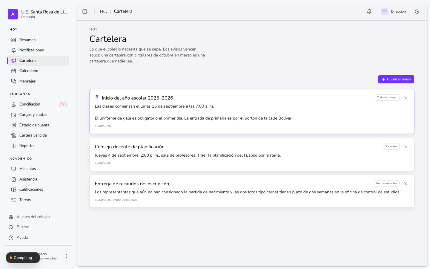 Pantalla: Cartelera