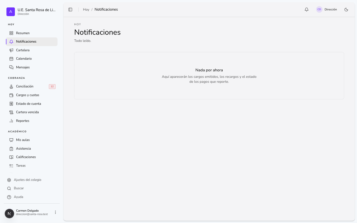 Pantalla: Notificaciones